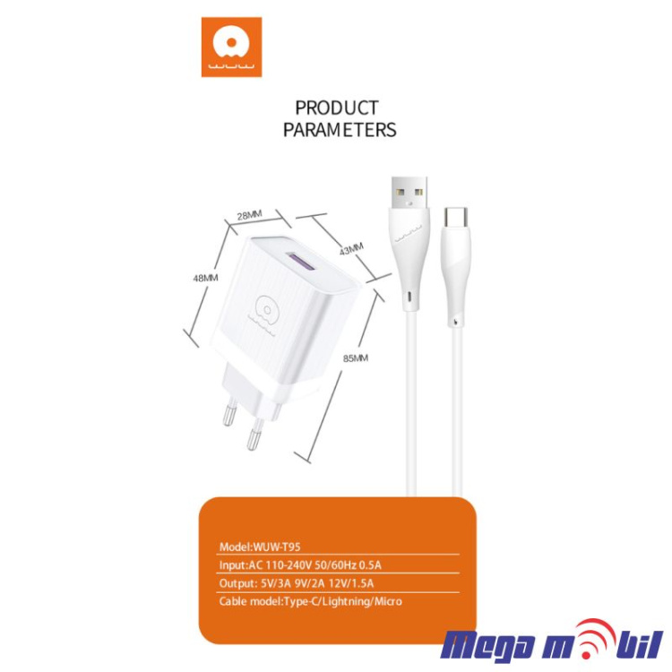 Polnac 220V Type C WUW-T95 QC 18W